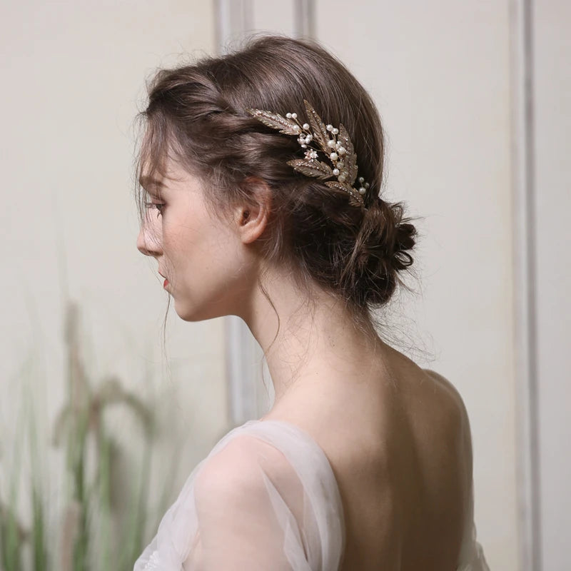 DRESS like US™ Simple Leaf Bridal Comb