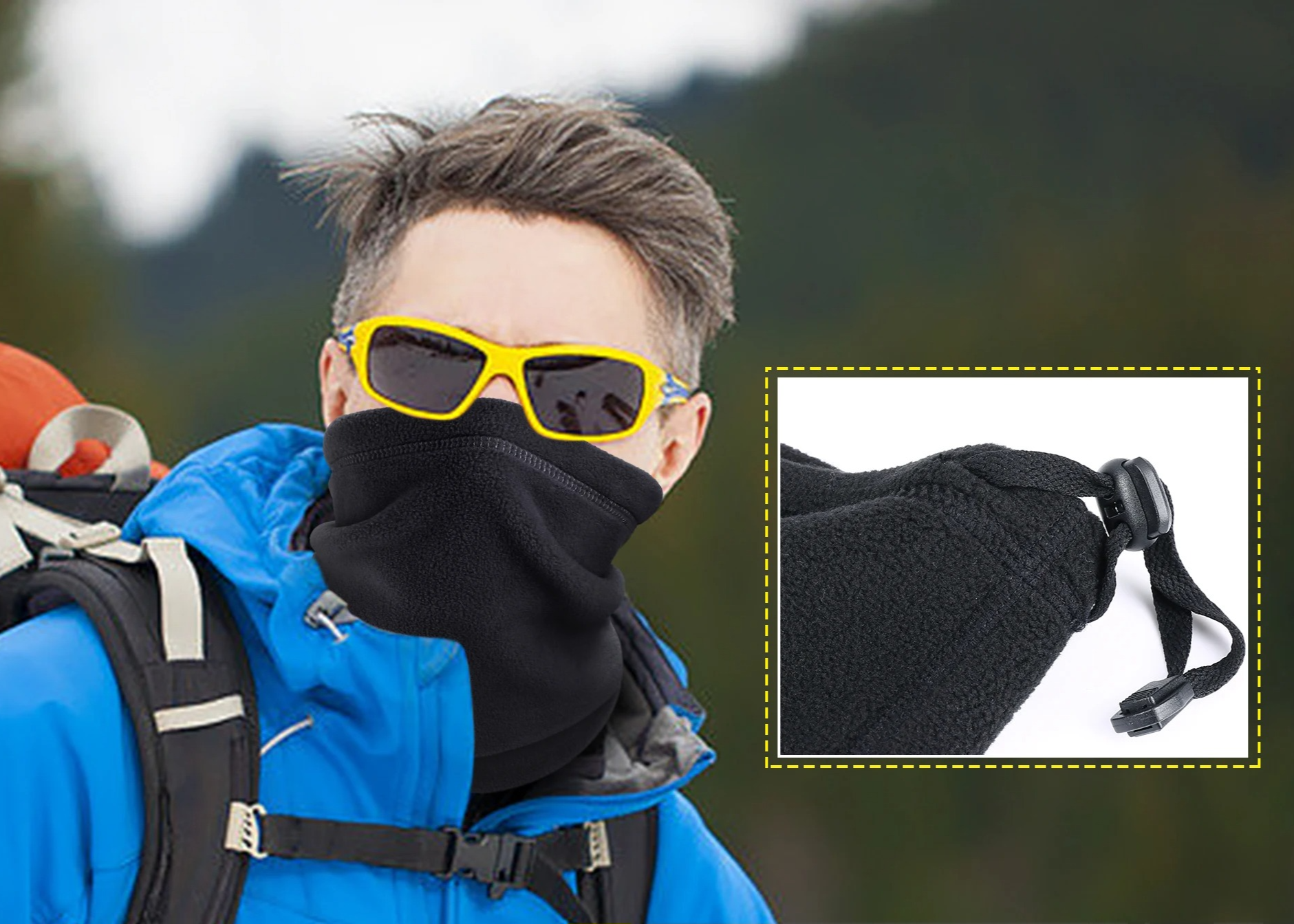 DRESS like US™ PolarGuard Neck Gaiter – Thermal Fleece Face Mask & Winter Bandana (Unisex)