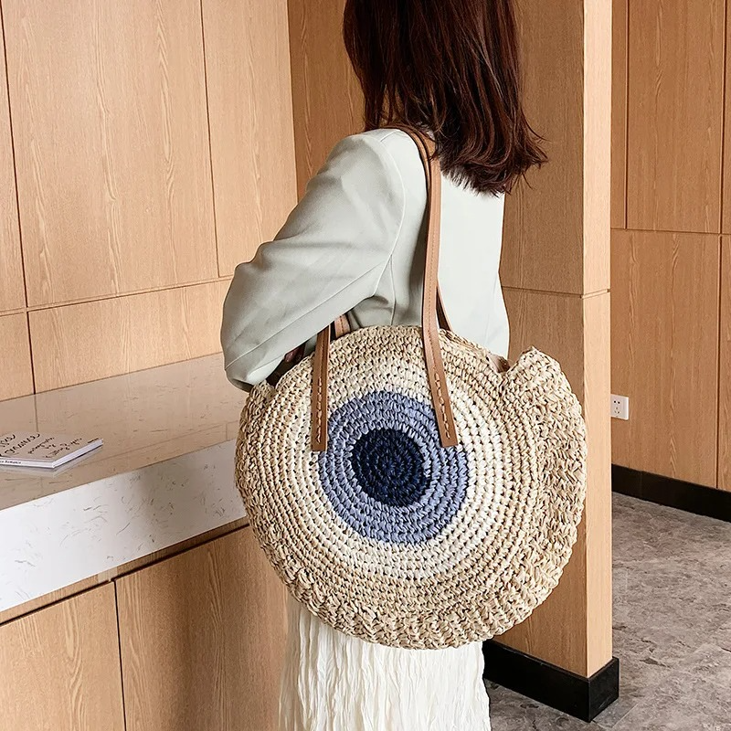 DRESS like US™ Palma Round Straw Bag