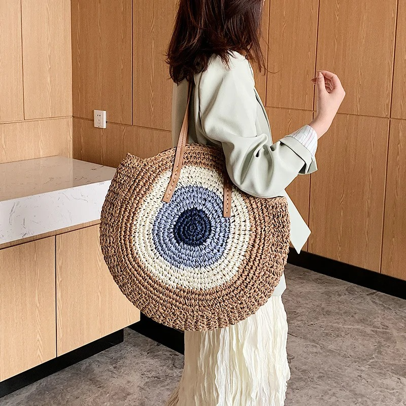 DRESS like US™ Palma Round Straw Bag