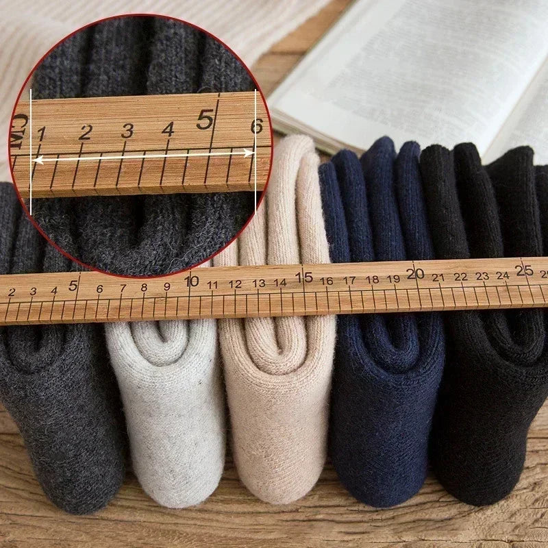 DRESS like US™ Winter Wool Sock Set – 3-Pair Thermal Fleece Crew Socks (Unisex)