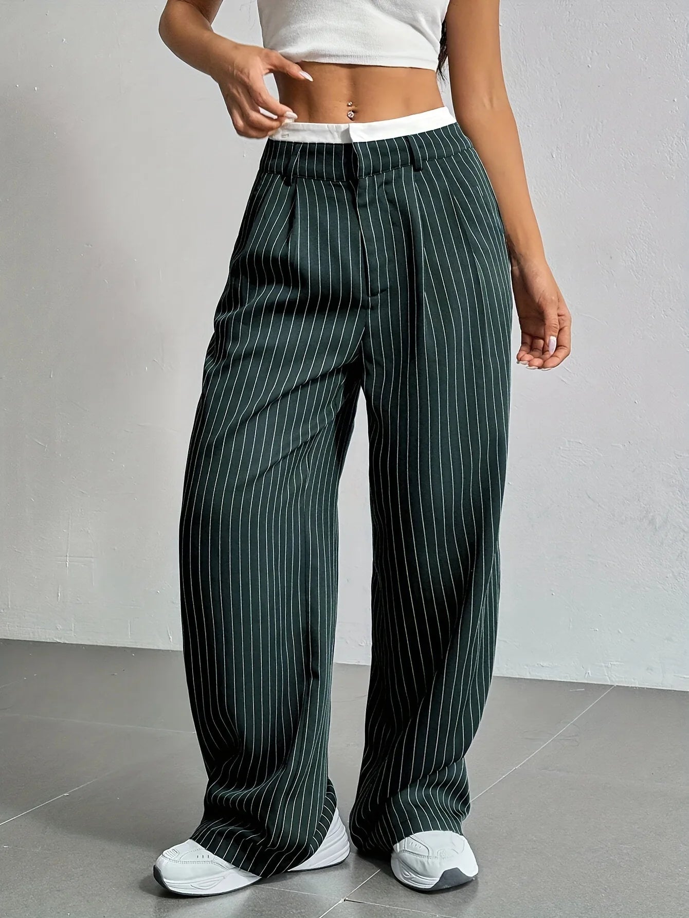 DRESS like US™ Striped Wide-Leg Pants