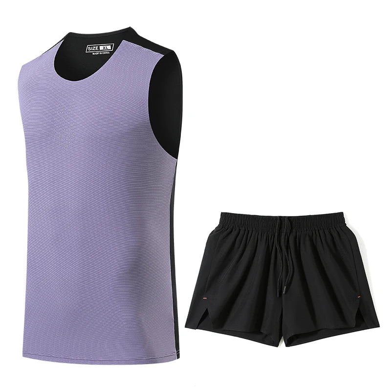 DRESS like US™ AeroCore Vest Set – Men’s Quick-Dry Running Tracksuit with Shorts