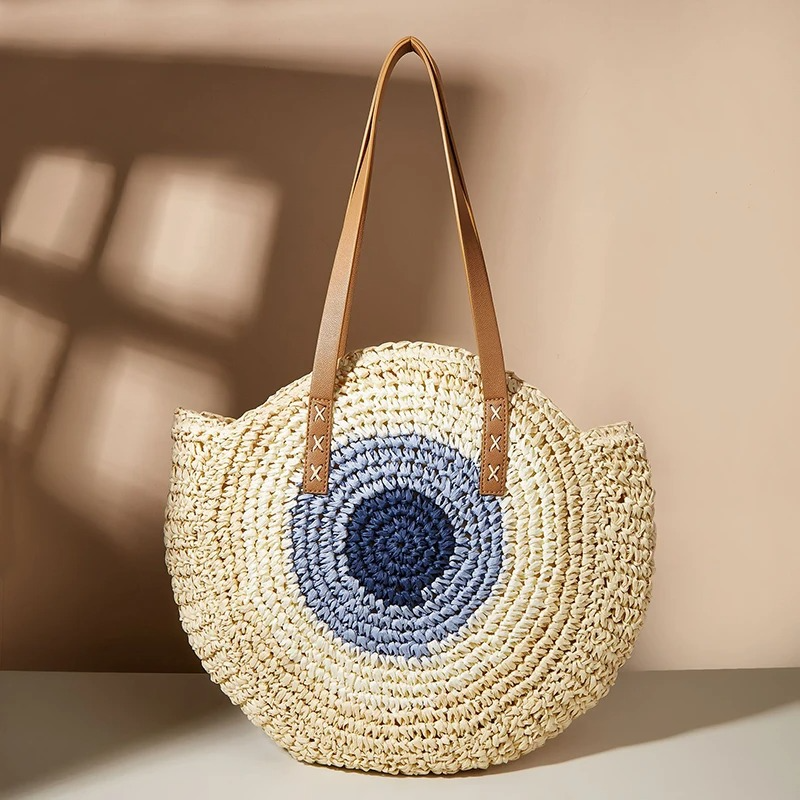 DRESS like US™ Palma Round Straw Bag