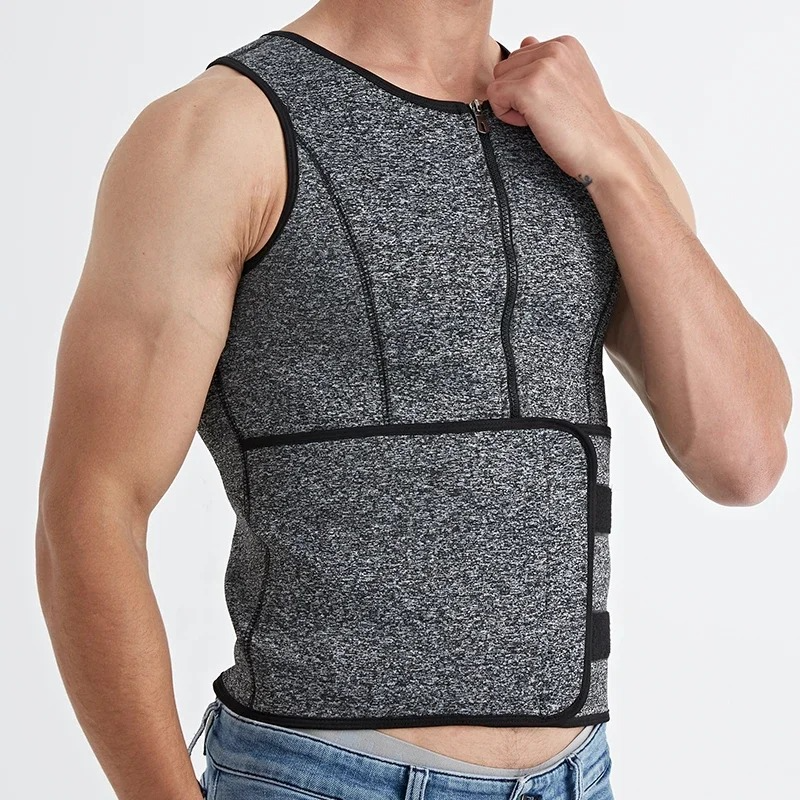 DRESS like US™ HeatForge Compression Vest – Men’s Sauna Waist Trainer & Fat Burner Shirt