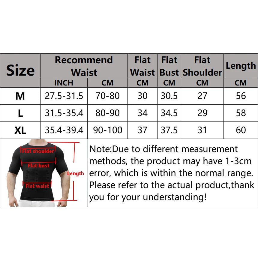 DRESS like US™ CoreForm Slim Shirt – Men’s Short Sleeve Compression Abs Shaper Top