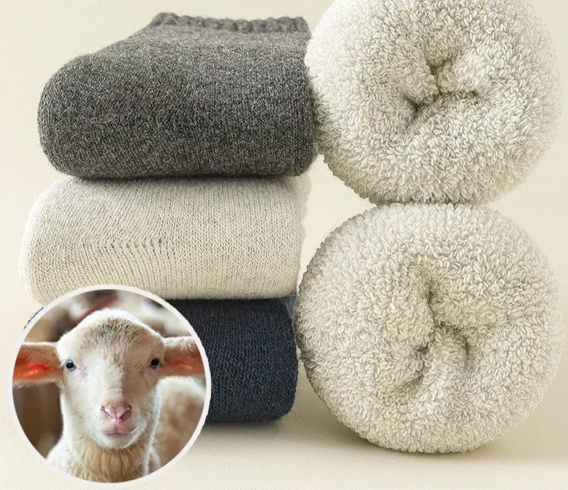 DRESS like US™ Winter Wool Sock Set – 3-Pair Thermal Fleece Crew Socks (Unisex)