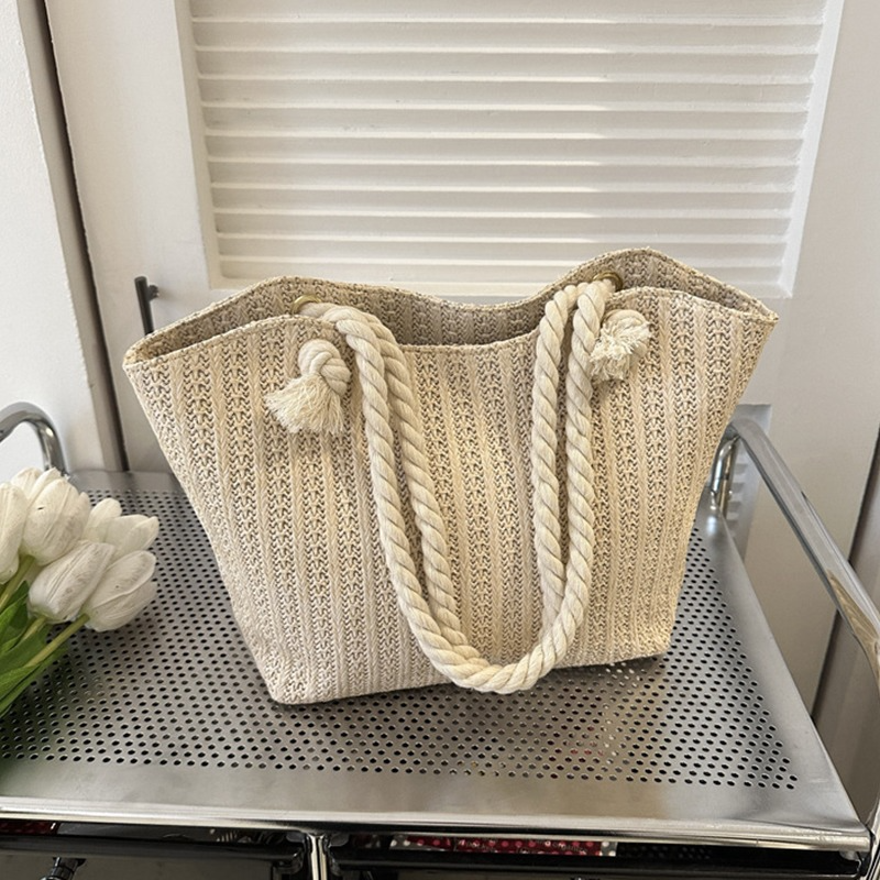 DRESS like US™ Aria Crochet Tote – Artistic Straw Shoulder Bag