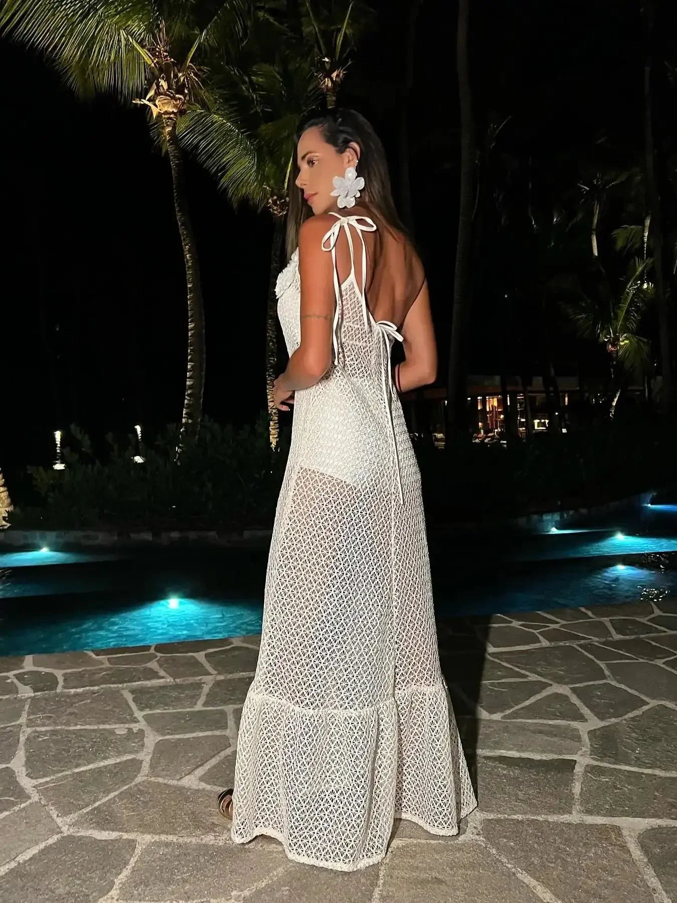 FloraGlam™ One-Shoulder 3D Flower Maxi