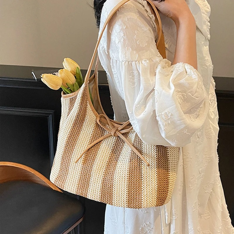 DRESS like US™ Bella Bow Straw Tote
