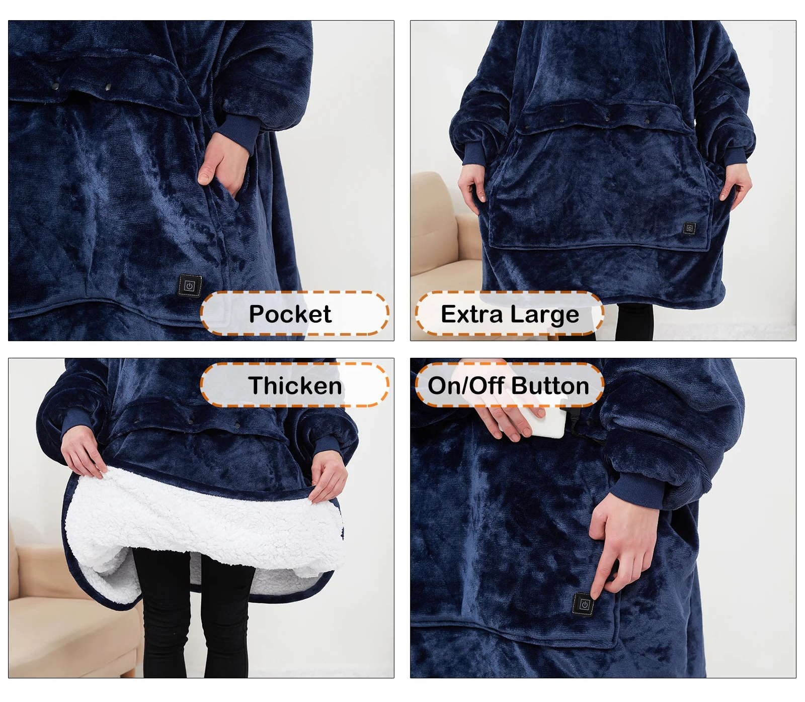 DRESS like US™ HeatLuxe Sherpa Blanket Hoodie
