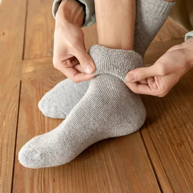 DRESS like US™ Winter Wool Sock Set – 3-Pair Thermal Fleece Crew Socks (Unisex)