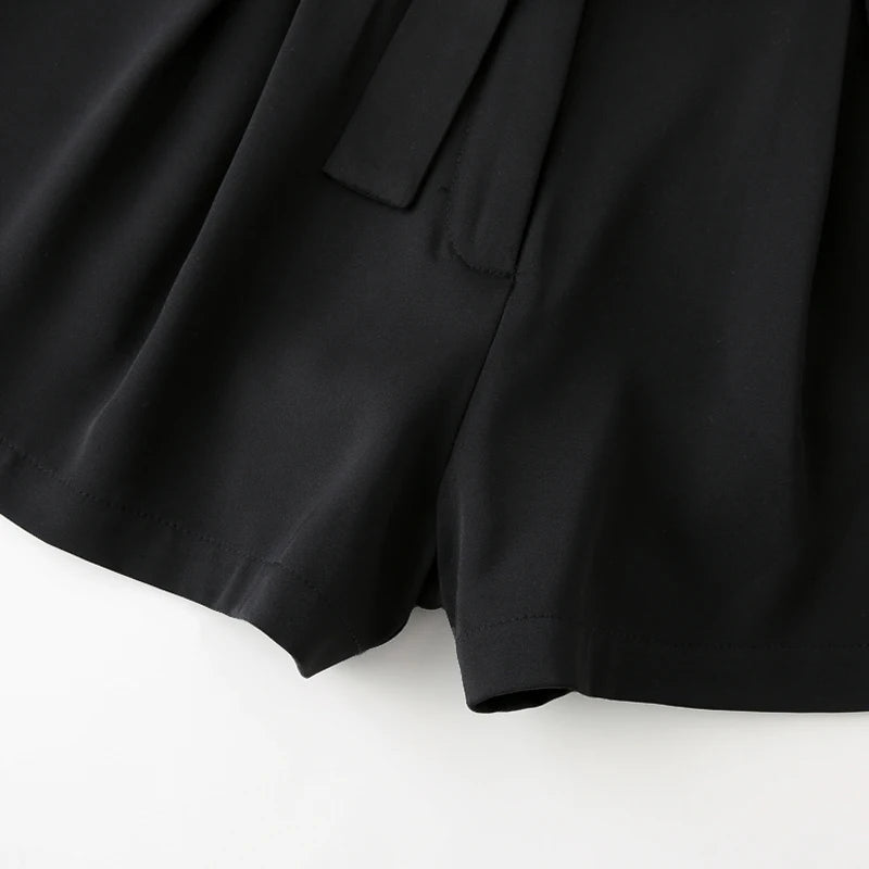 DRESS like US™ High-Waist Pleated Belt Shorts