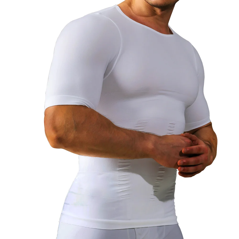 DRESS like US™ CoreForm Slim Shirt – Men’s Short Sleeve Compression Abs Shaper Top