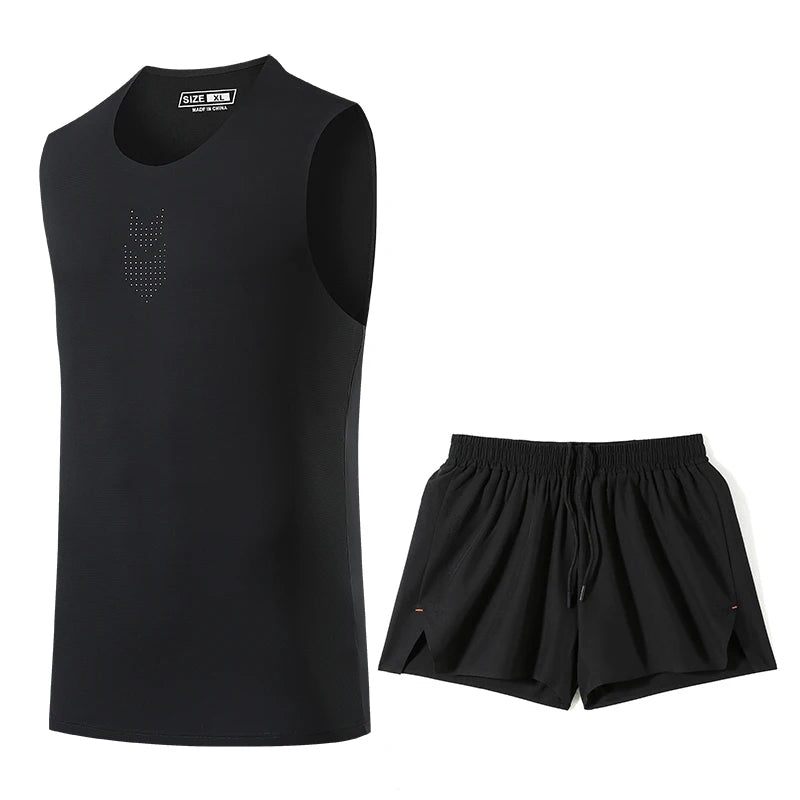 DRESS like US™ AeroCore Vest Set – Men’s Quick-Dry Running Tracksuit with Shorts