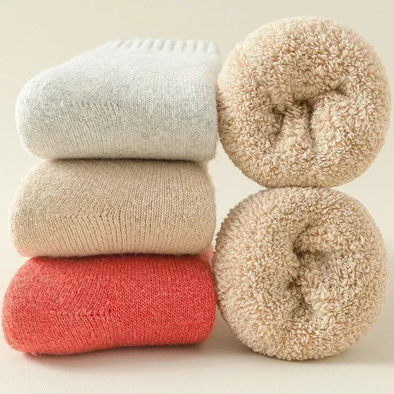 DRESS like US™ Winter Wool Sock Set – 3-Pair Thermal Fleece Crew Socks (Unisex)