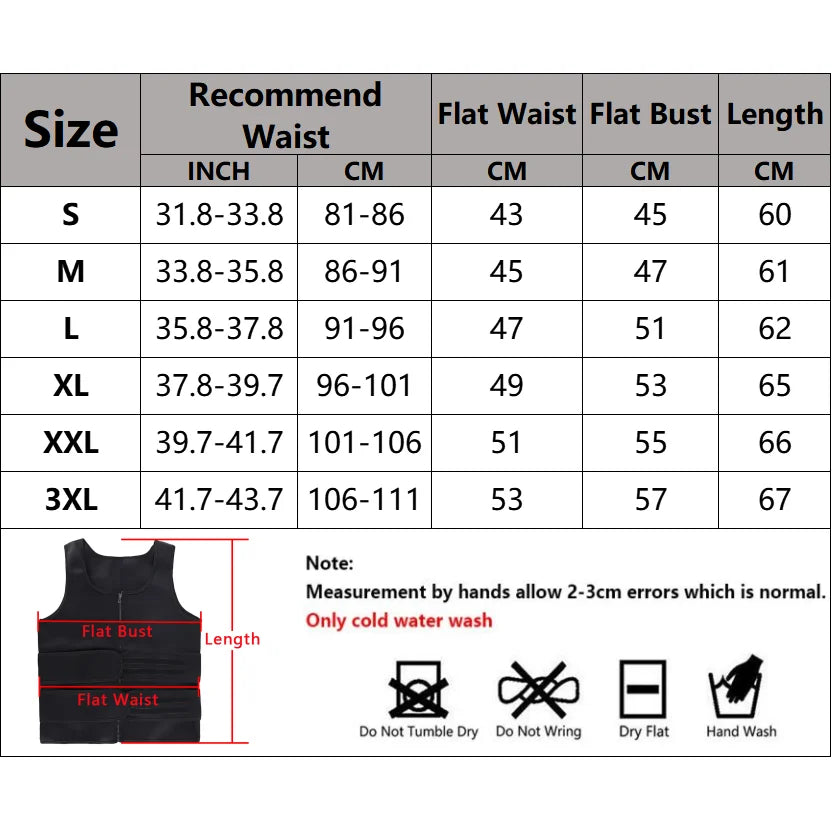 DRESS like US™ CoreBurn Sauna Vest – Men’s Double Belt Waist Trainer Shapewear