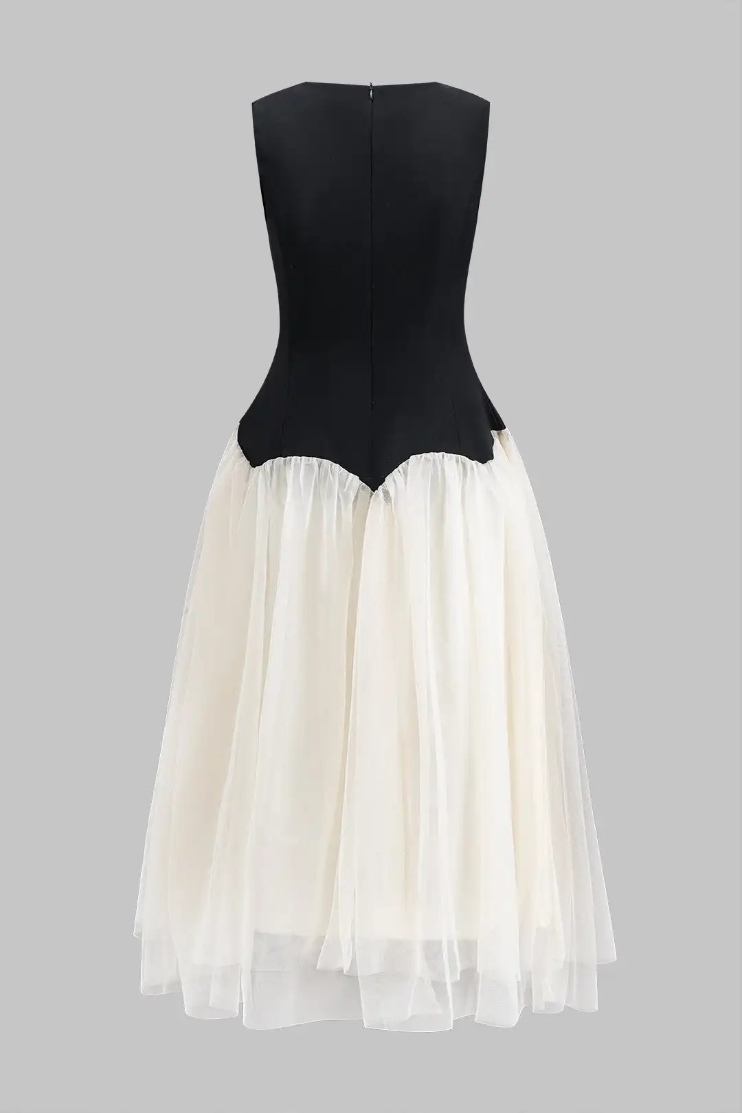 DRESS like US™ Bold Contrast Ruched Zipper Dress