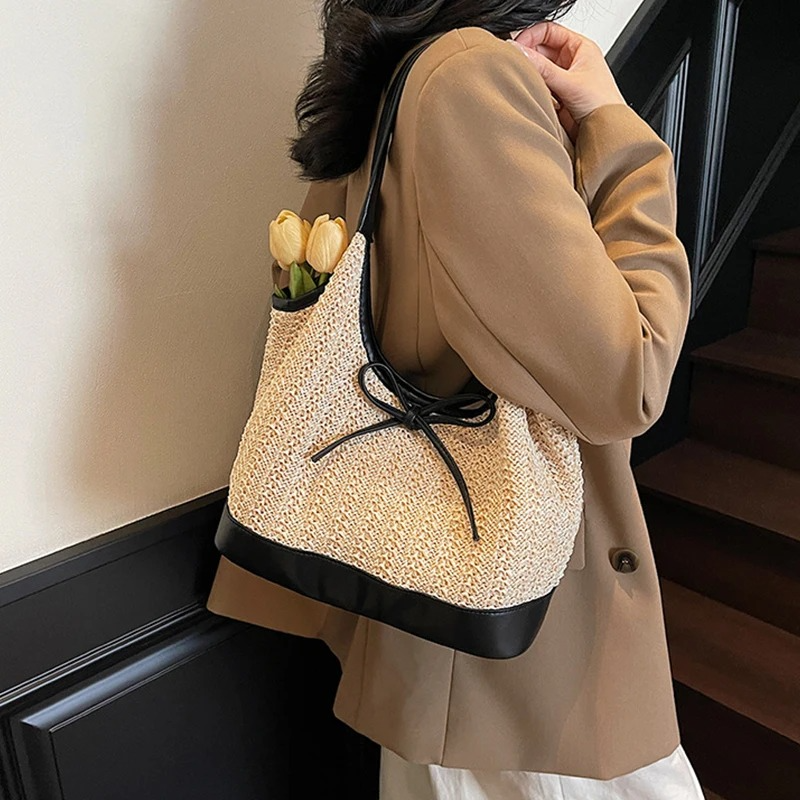 DRESS like US™ Bella Bow Straw Tote