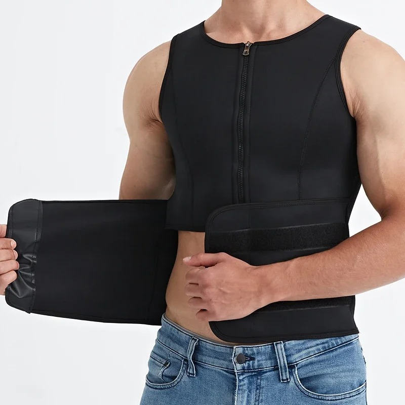 DRESS like US™ HeatForge Compression Vest – Men’s Sauna Waist Trainer & Fat Burner Shirt