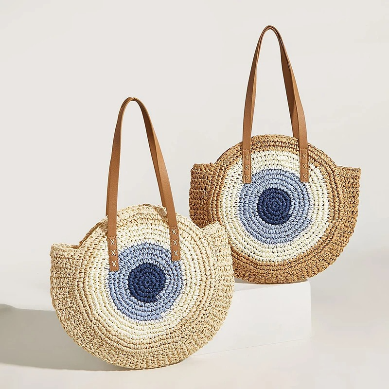 DRESS like US™ Palma Round Straw Bag