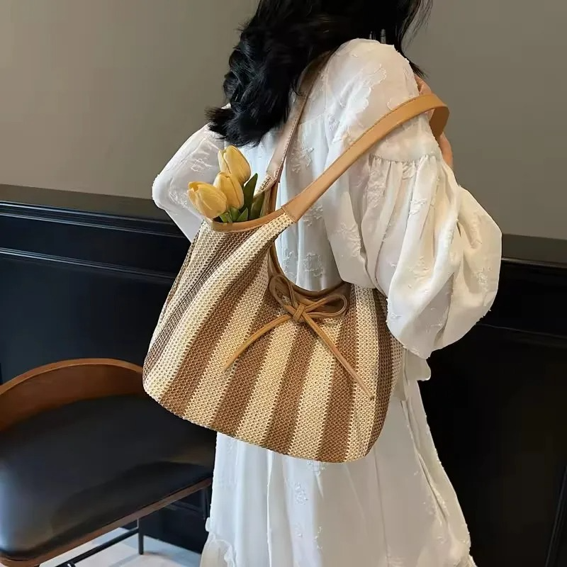 DRESS like US™ Bella Bow Straw Tote