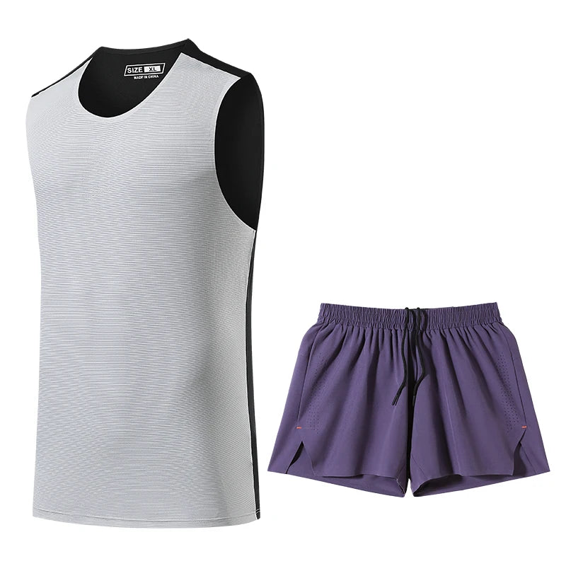 DRESS like US™ AeroCore Vest Set – Men’s Quick-Dry Running Tracksuit with Shorts