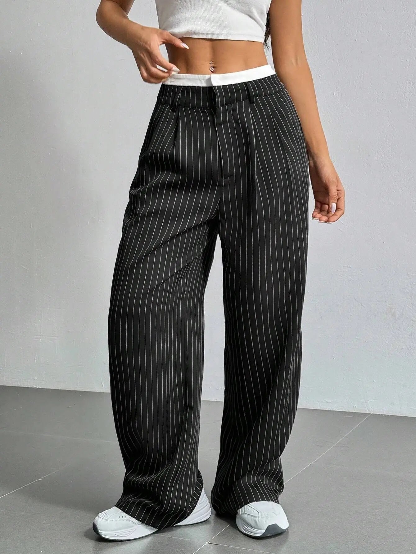 DRESS like US™ Striped Wide-Leg Pants