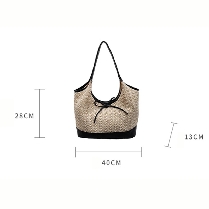 DRESS like US™ Bella Bow Straw Tote