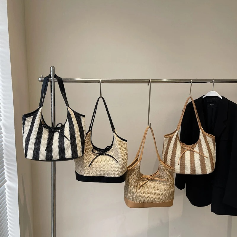 DRESS like US™ Bella Bow Straw Tote