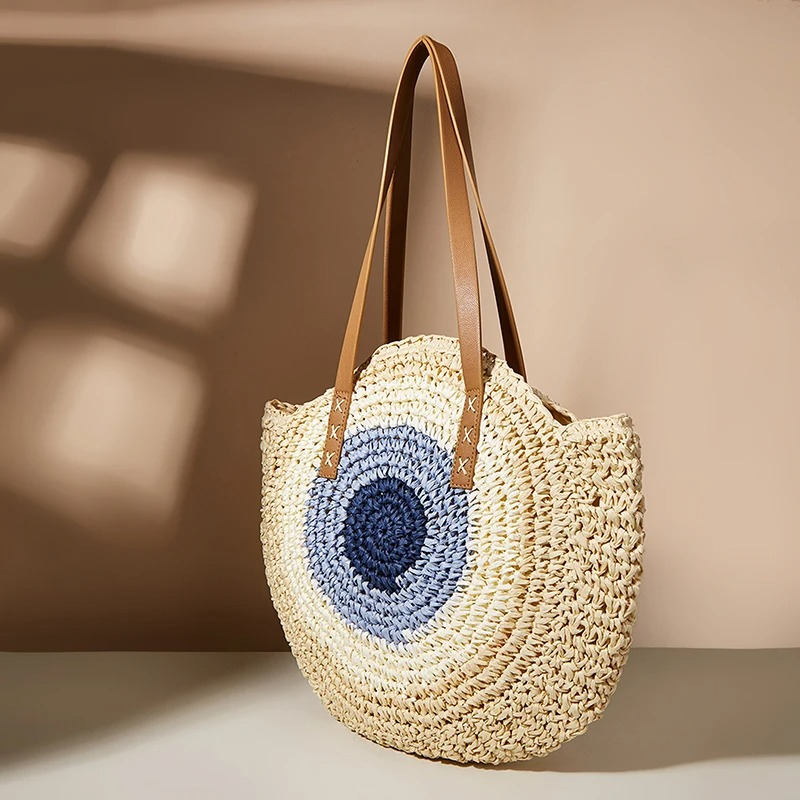 DRESS like US™ Palma Round Straw Bag