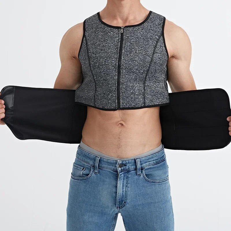 DRESS like US™ HeatForge Compression Vest – Men’s Sauna Waist Trainer & Fat Burner Shirt
