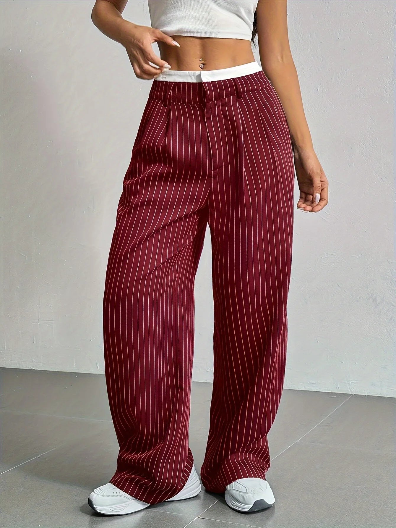 DRESS like US™ Striped Wide-Leg Pants