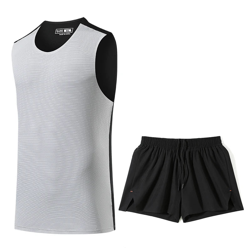 DRESS like US™ AeroCore Vest Set – Men’s Quick-Dry Running Tracksuit with Shorts