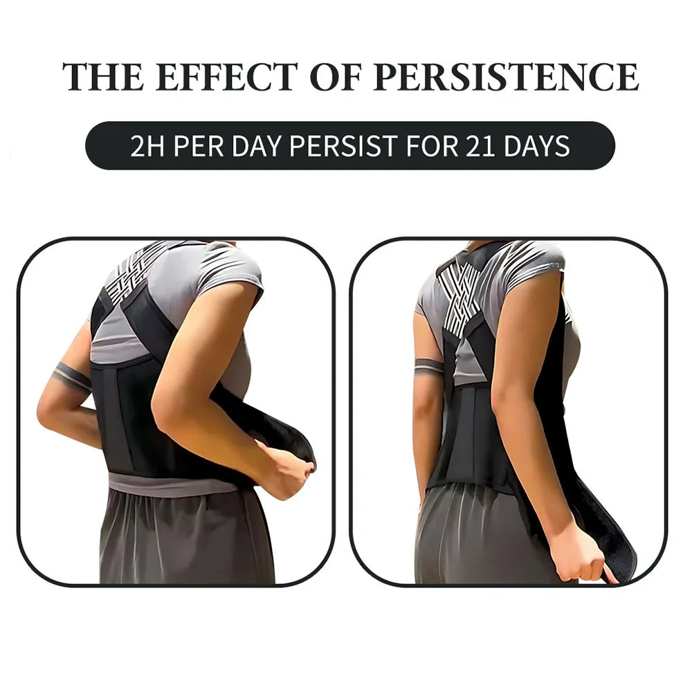 DRESS like US™ AlignEase Posture Corrector – Adjustable Back & Shoulder Brace for Hunchback Prevention