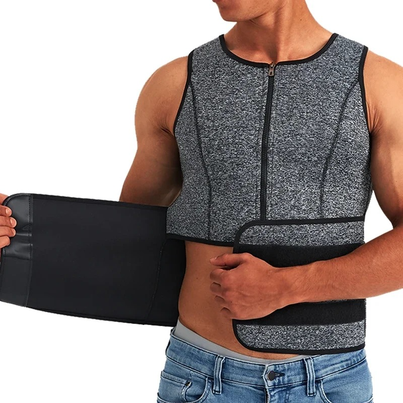 DRESS like US™ HeatForge Compression Vest – Men’s Sauna Waist Trainer & Fat Burner Shirt