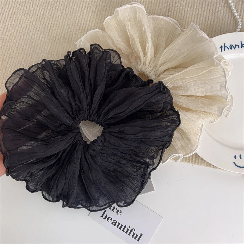 DRESS like US™ Oversize Wrinkled Crepe Mesh Scrunchie