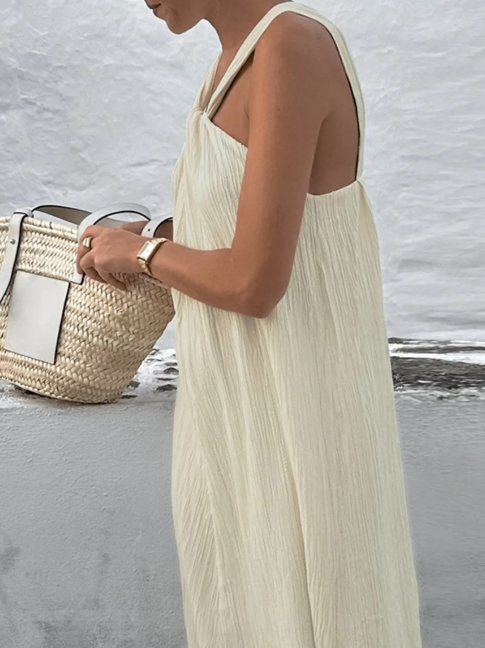 DRESS like US™ Halter Pleated Maxi Dress