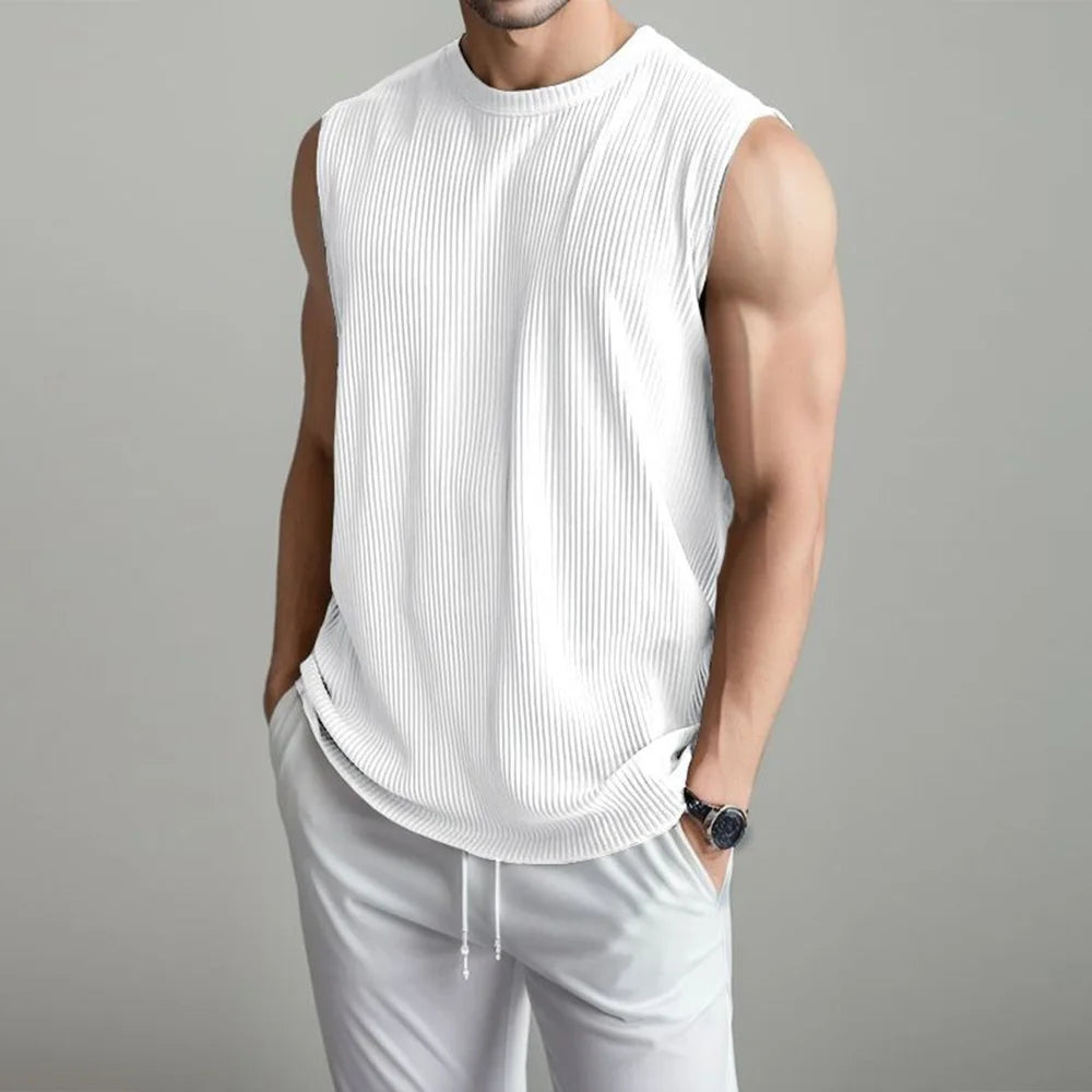 DRESS like US™ CoreFlow Slim Tank – Men’s Quick-Dry Sleeveless Gym Shirt for Summer Style