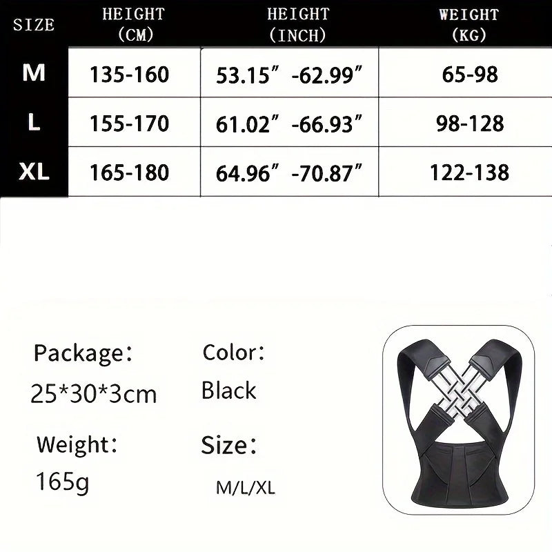 DRESS like US™ AlignEase Posture Corrector – Adjustable Back & Shoulder Brace for Hunchback Prevention