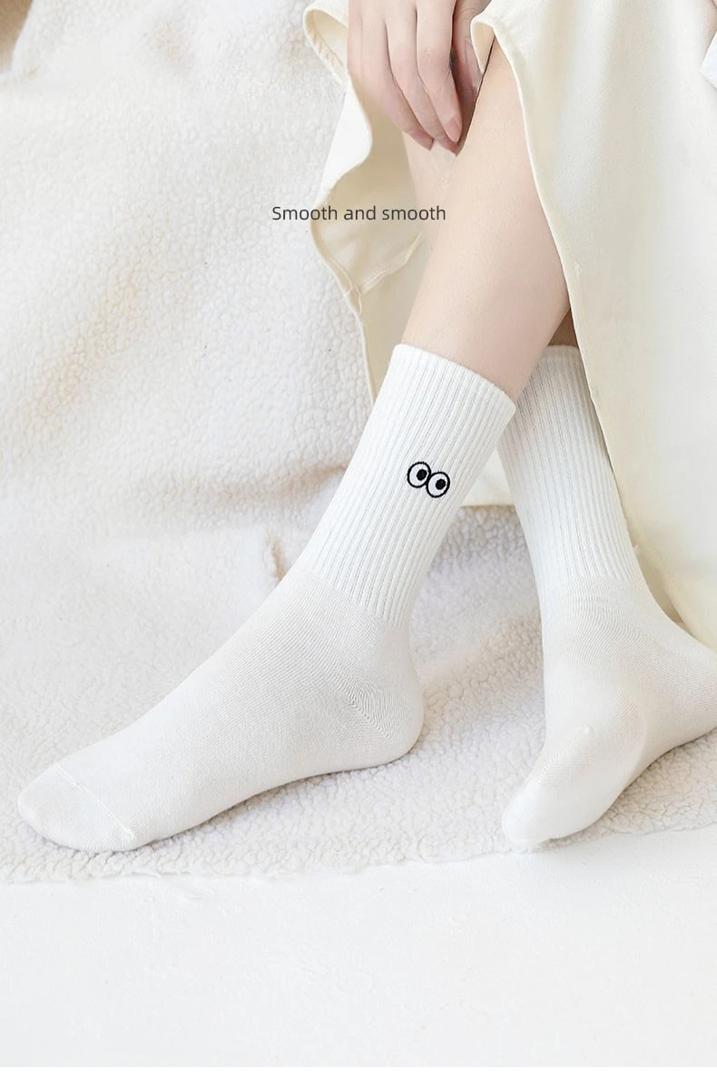 DRESS like US™ Kawaii Crew Sock Set – 5-Pair Cute Cartoon Cotton Socks for Women & Girls