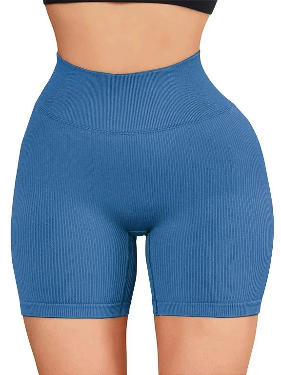 DRESS like US™ High Waist Ribbed Seamless Shorts
