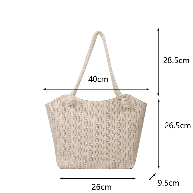 DRESS like US™ Aria Crochet Tote – Artistic Straw Shoulder Bag