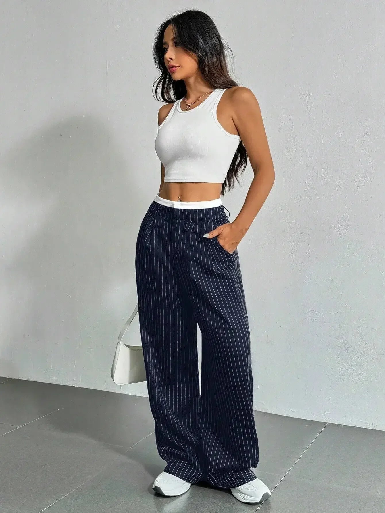 DRESS like US™ Striped Wide-Leg Pants
