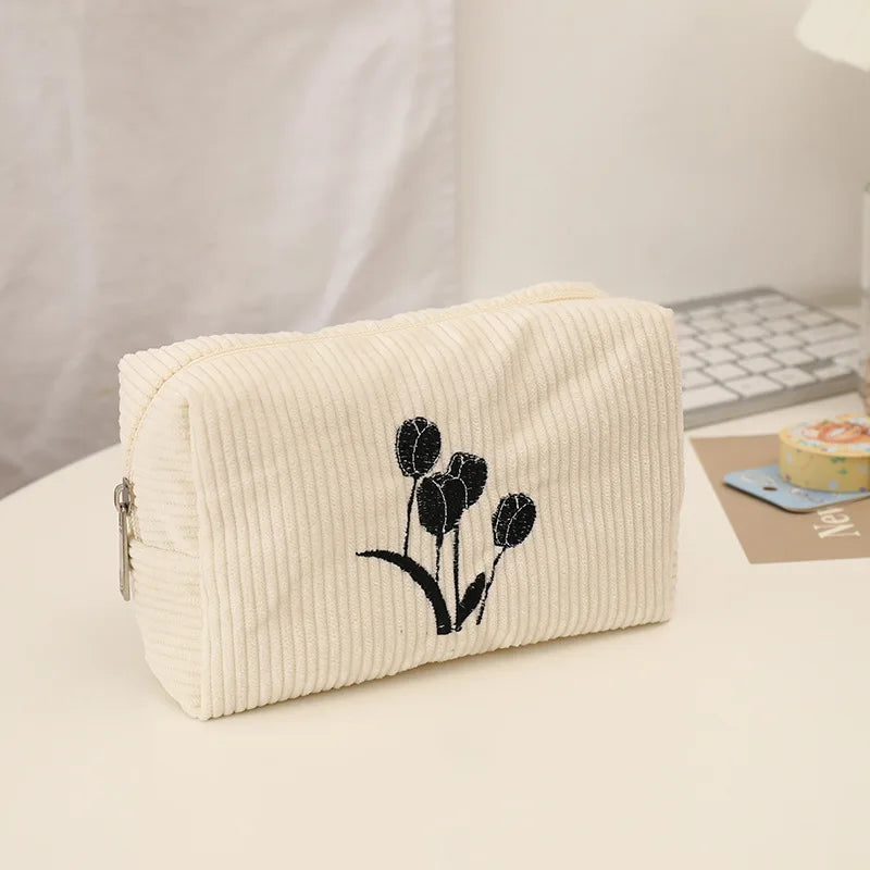 DRESS like US™ Floral Canvas Cosmetic Organizer