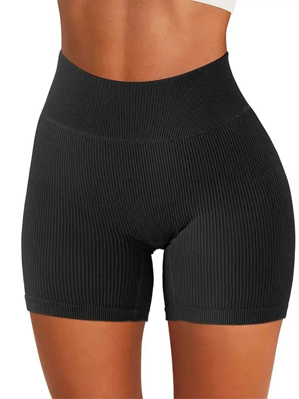 DRESS like US™ High Waist Ribbed Seamless Shorts