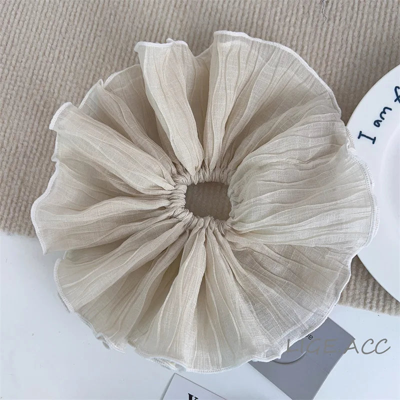 DRESS like US™ Oversize Wrinkled Crepe Mesh Scrunchie