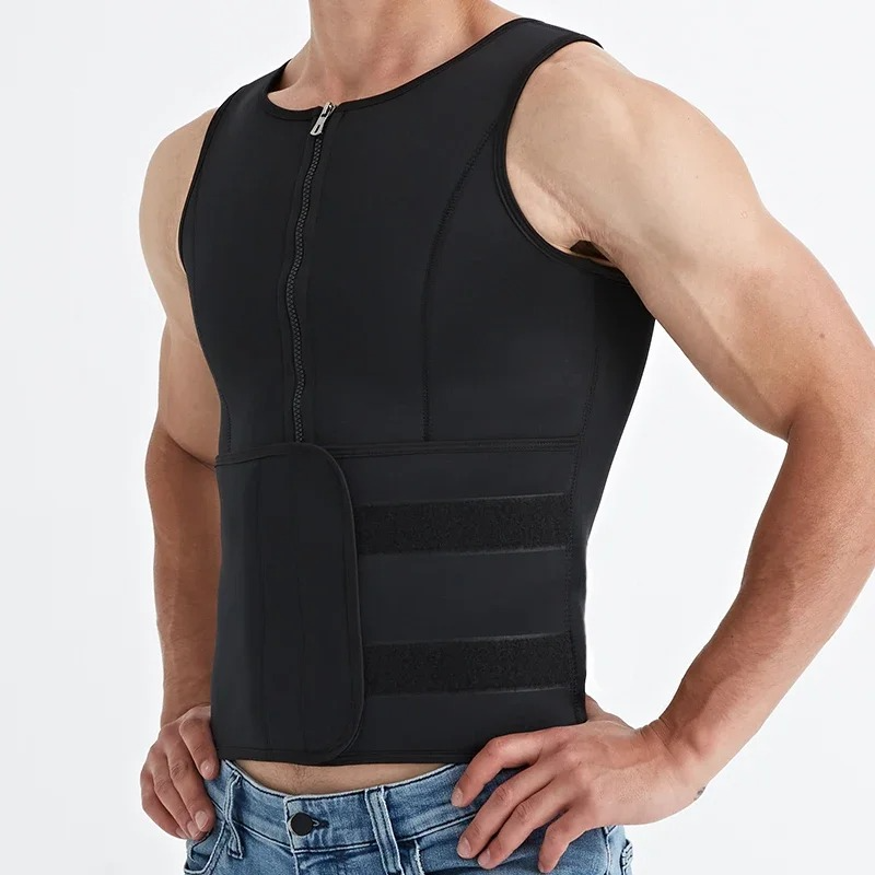 DRESS like US™ HeatForge Compression Vest – Men’s Sauna Waist Trainer & Fat Burner Shirt