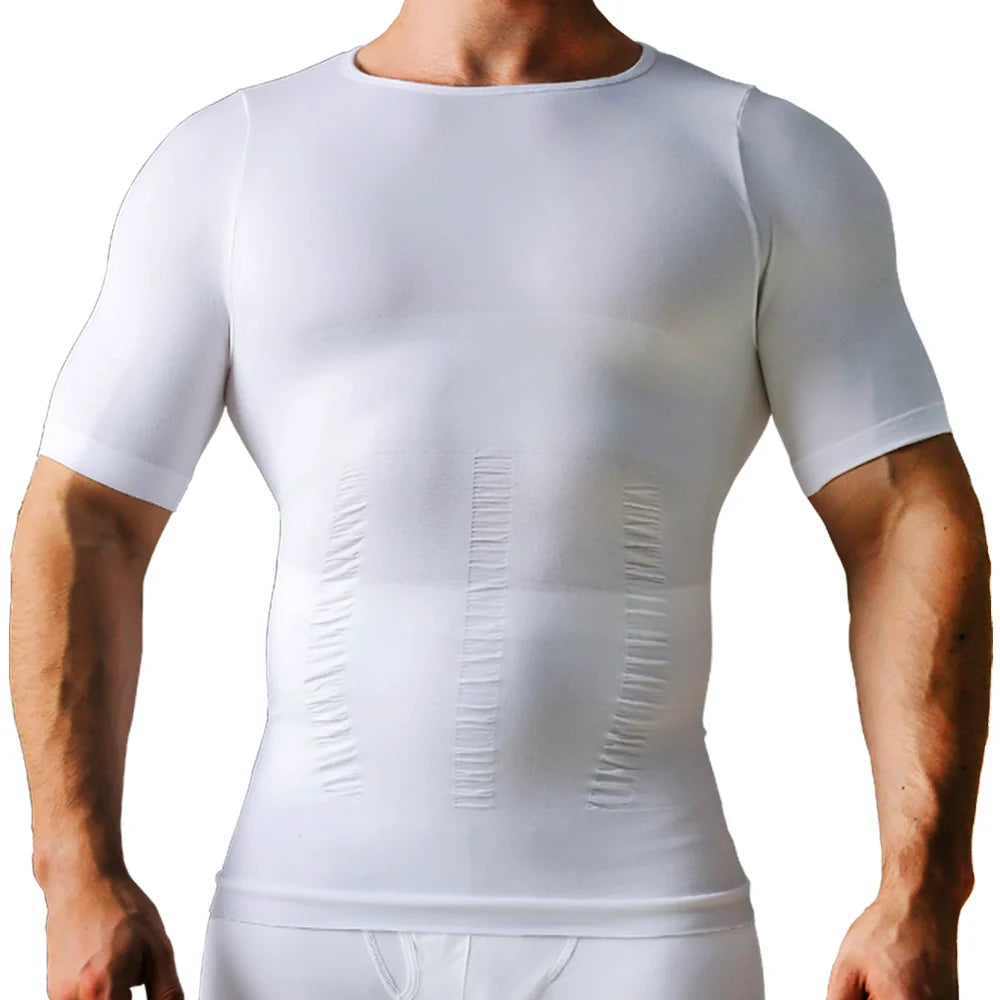 DRESS like US™ CoreForm Slim Shirt – Men’s Short Sleeve Compression Abs Shaper Top