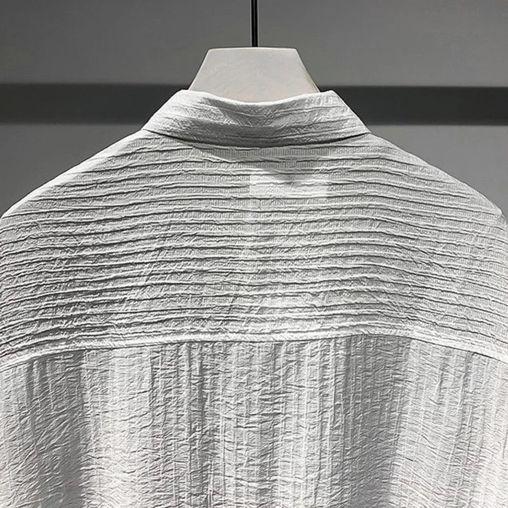 DRESS like US™ Tokyo Street Y2K Shirt – Men’s Striped Sequin Top